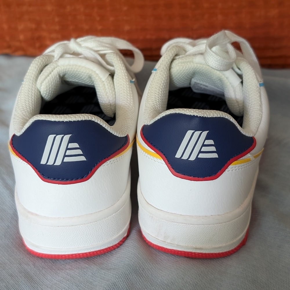 Colorful White Sneakers with Red Soles - Picture 5 of 8